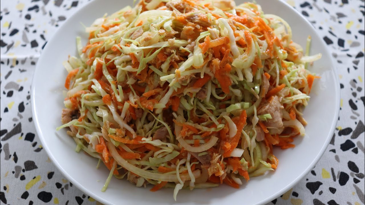 Salada de repolho com Atum