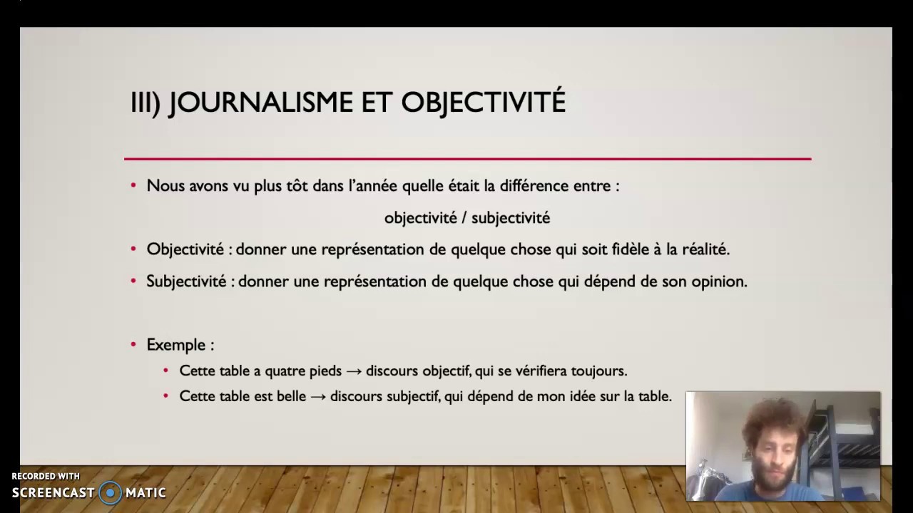 Journalisme et objectivité