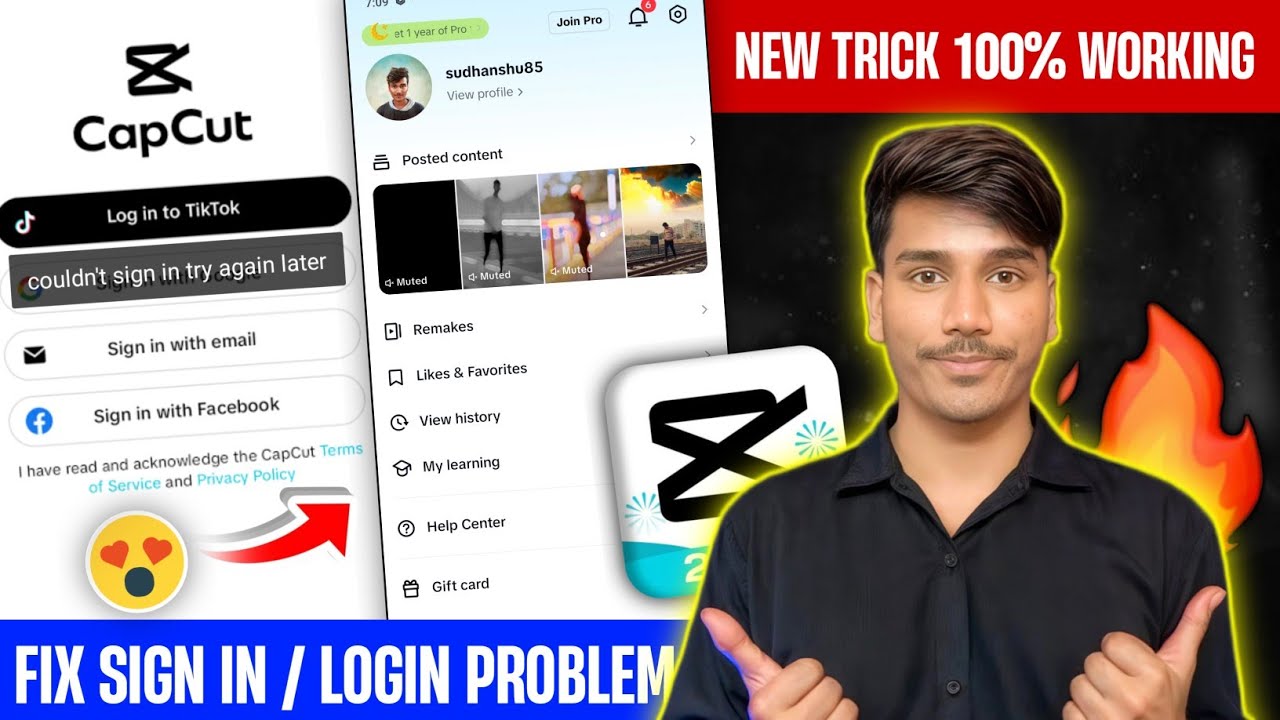 Fix Capcut Sign In Problem | How To Solve Capcut Sign In Problem | Capcut Login & Sign In Problem