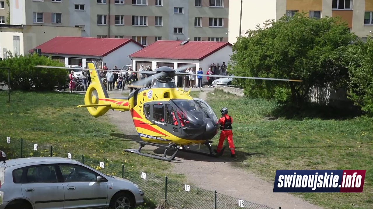 Śmigłowiec ratunkowy wylądował na osiedlu mieszkaniowym