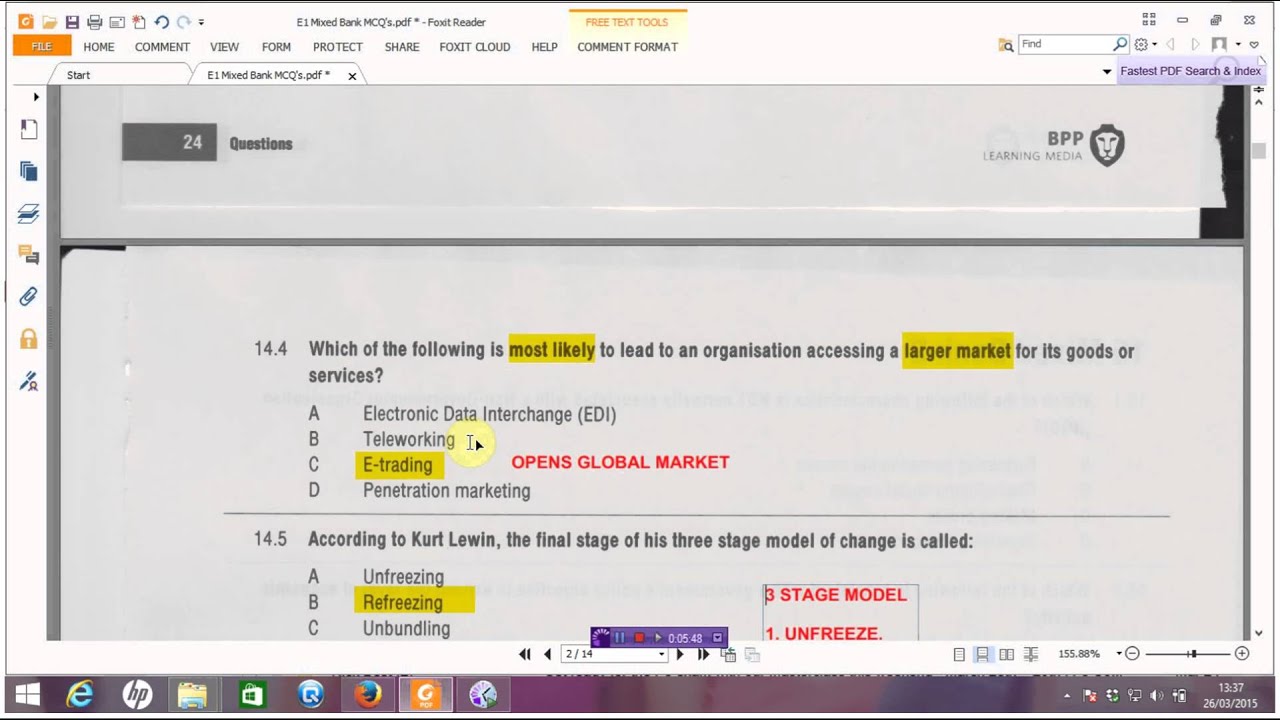 CIMA E1 BPP Mixed Bank 1 Video Tutorial