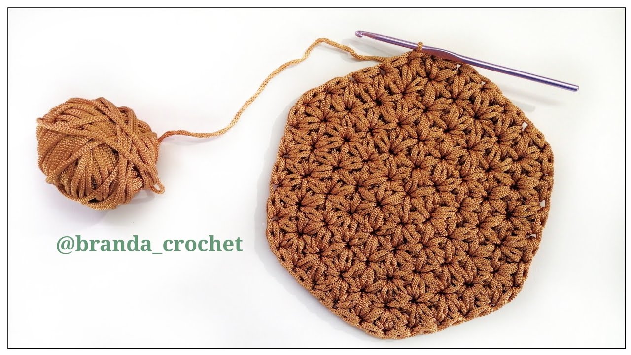 كروشيه دائره بغرزه الياسمين - Crochet circle with jasmine stitch