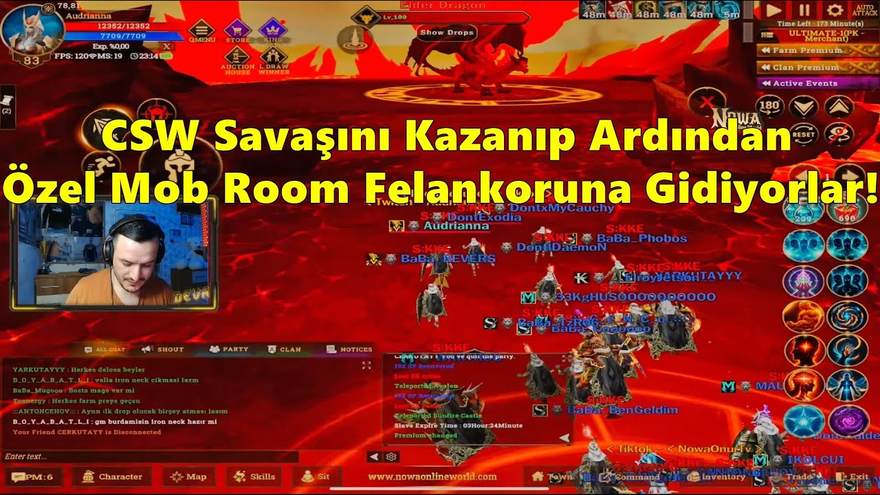 AudriannaTW - CSW Savaşını Kazanıp Ardından | Özel Mob Room Felankoruna Gidiyorlar! | Nowa Online