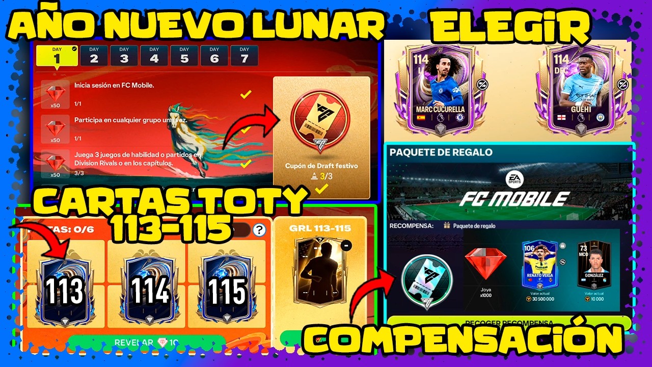 Boletos Draft gratis, TOTY Honorífico gratis, compensación UCL,  recompensas de Año Lunar y más