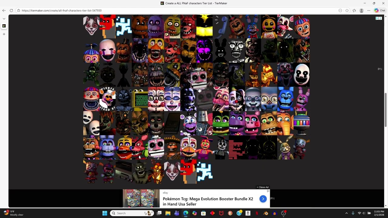 fnaf tier list and trivia