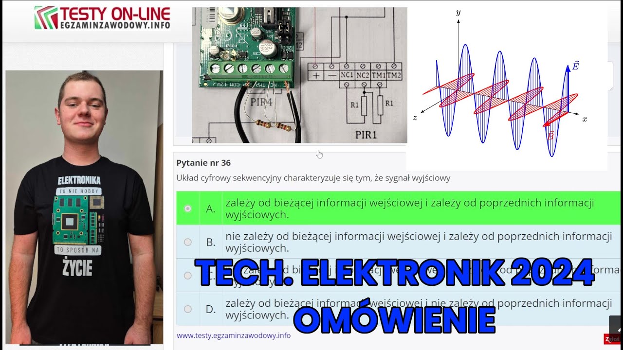 EGZAMIN ELM.5 - Technik Elektronik - Opracowanie testu | omówienie egzaminów zawodowych Rivlo
