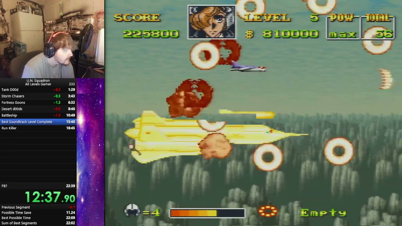 U N  Squadron All Levels Gamer 22:22 World Record