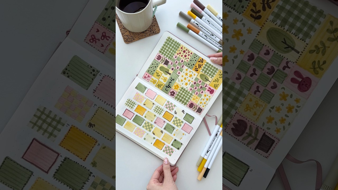 April bullet journal setup part II 🌱🌷Spring theme #bulletjournal #planwithme #bujo #bujoinspire
