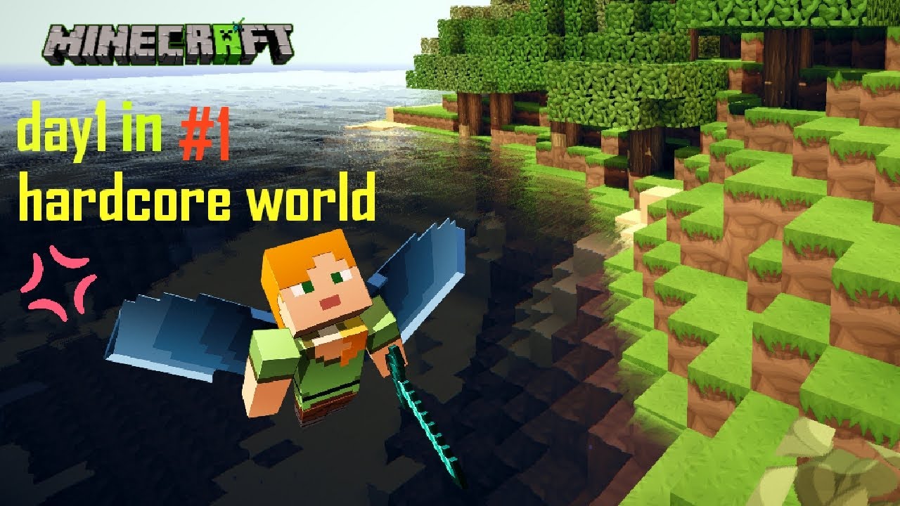 I Started a Hardcore Minecraft World – Day #1!