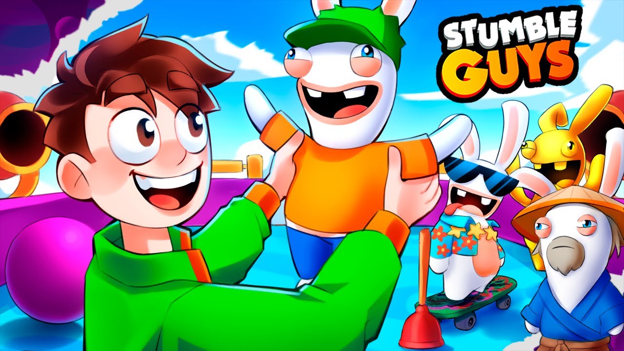 PEGUEI AS SKINS DOS COELHOS MALUCOS NA UPDATE DO STUMBLE GUYS!