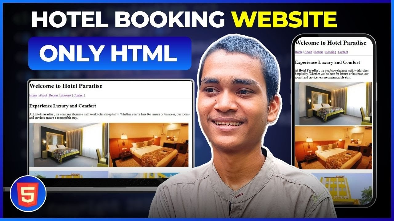 WOW 🤯 Create Hotel Booking Website in HTML | HTML Project For Beginners | HeyCoderJi
