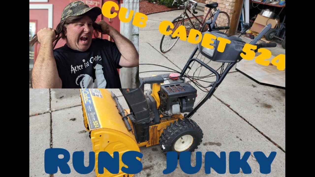 Cup cadet 524 Snowblower repair running really rough and Smokey