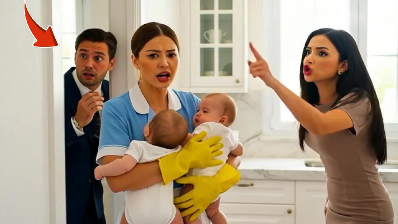 Miljonair verstopte zich om te zien hoe zijn vriendin zijn tweeling behandelde tot de hulp ingreep..