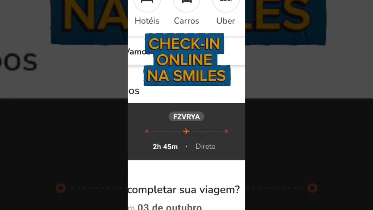 CHECK-IN ONLINE NA SMILES.#shorts #checkin #online #milhasaereas #viagem #smiles