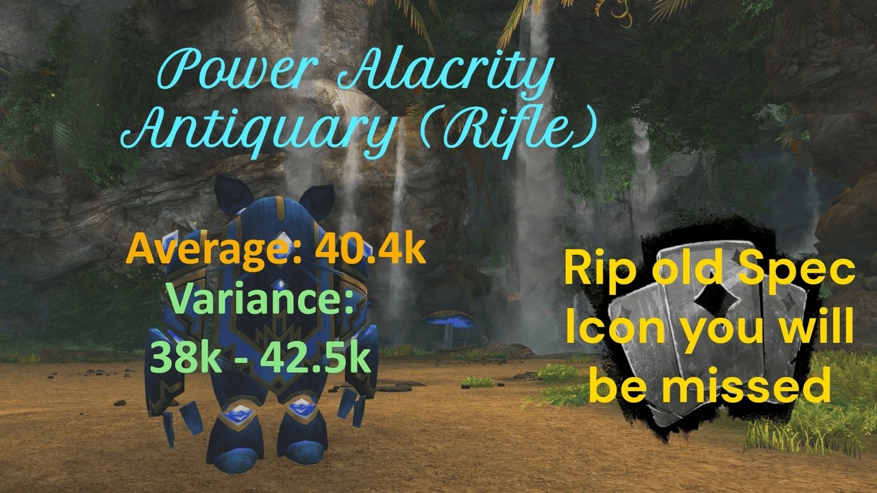 Power Alacrity Antiquary (Rifle) AVERAGE roll Benchmark