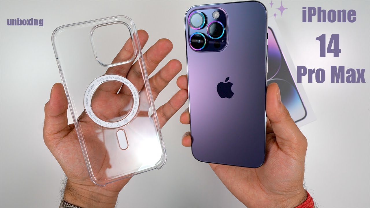 iPhone 14 Pro Max Deep Purple aesthetic Unboxing 💜 📦  | Magsafe Accessories + Camera Test & more...✨