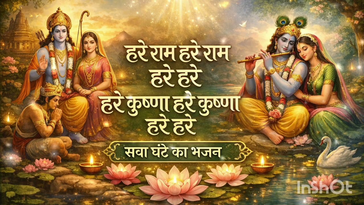 हरे राम हरे कृष्णा | सवा घंटे का भजन | Hare Ram Hare Krishna | Krishna Bhajan | Peaceful Bhajan