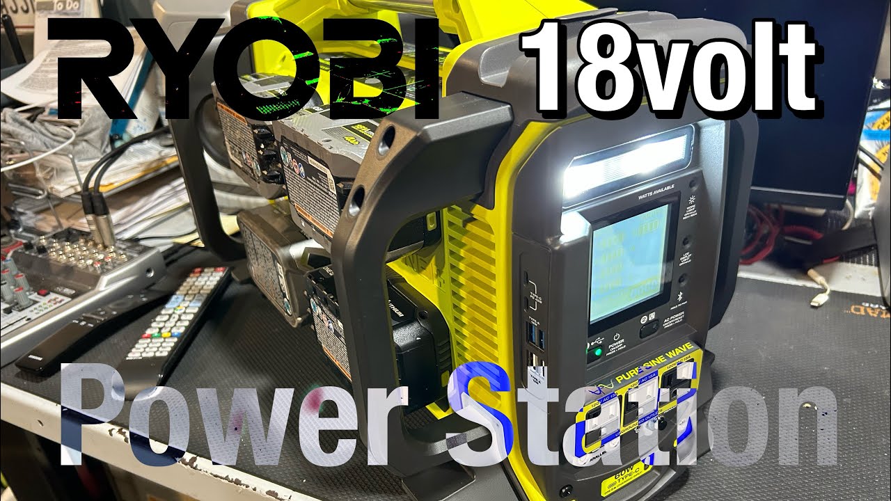 Ryobi 18volt Power Station Pure Sine Wave Inverter Review & Unboxing RYI818BT