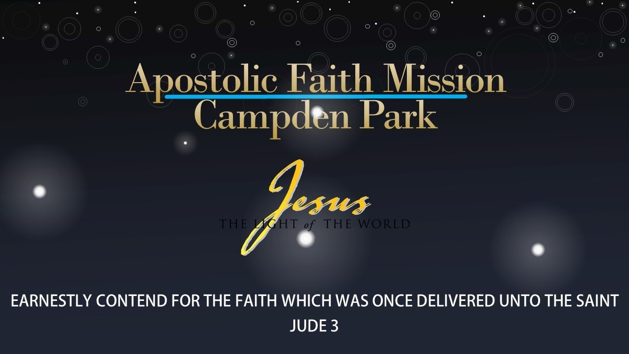 Apostolic Faith Mission Campden Park Live Stream Sunday Morning 4th January, 2026