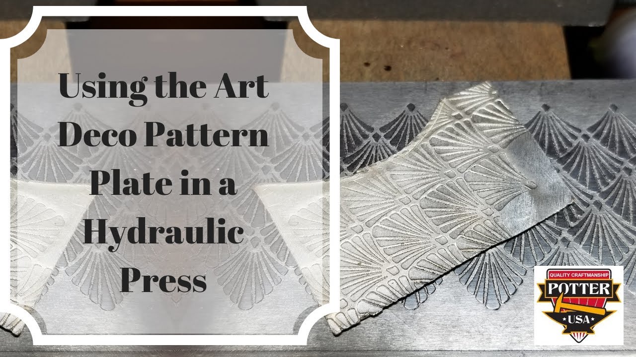 Potter USA Art Deco Pattern Plate with a Press