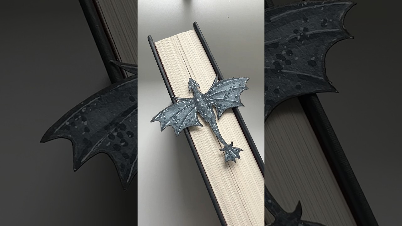 💫DIY Dragon Bookmark✨🌑 #bookmark #papercraft #trending #diy #ideas #ohuhu #fantasyart