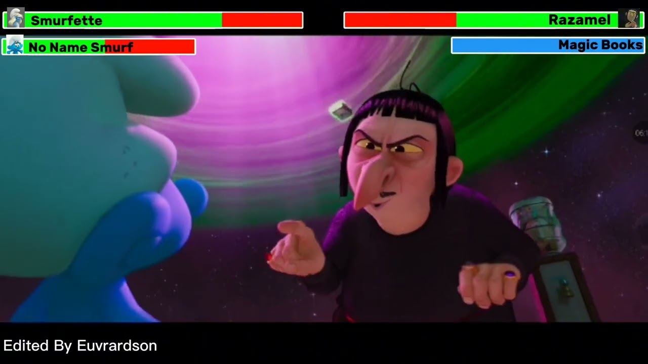 Smurfs (2025) Final Battle with healthbars (2/3)
