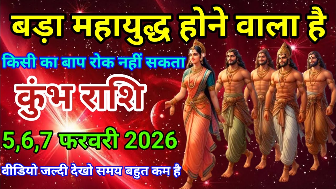 5,6,7 फरवरी कुंभ राशि वालों बड़ा महायुद्ध होने वाला है। किसी का बाप रोक नहीं सकता। दैनिक राशिफल।