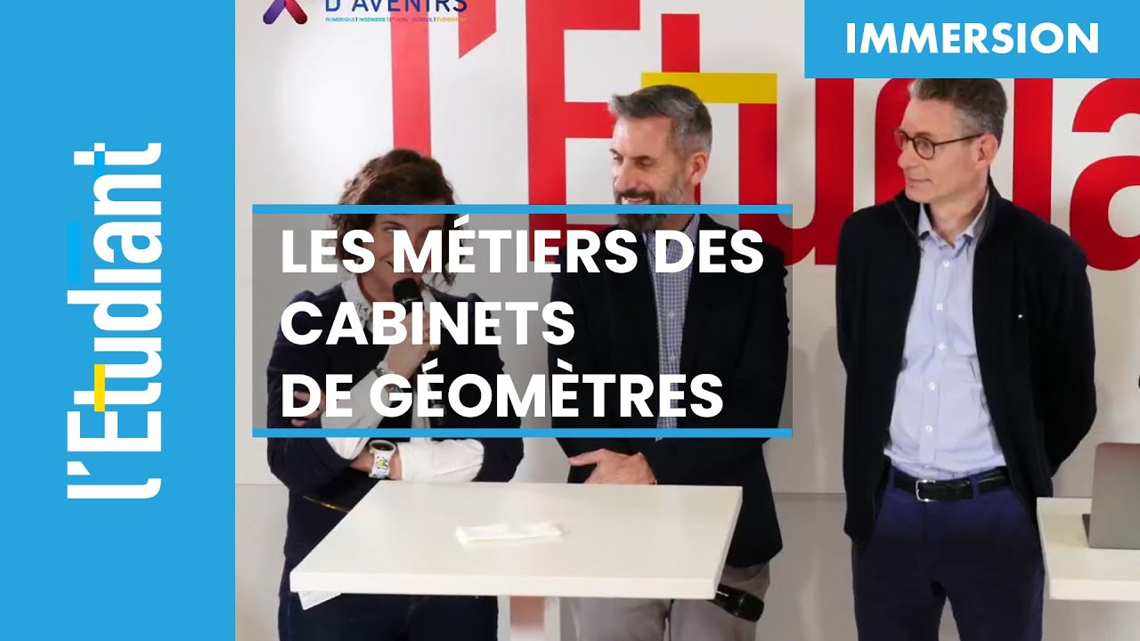 Les métiers des cabinets de géomètres.