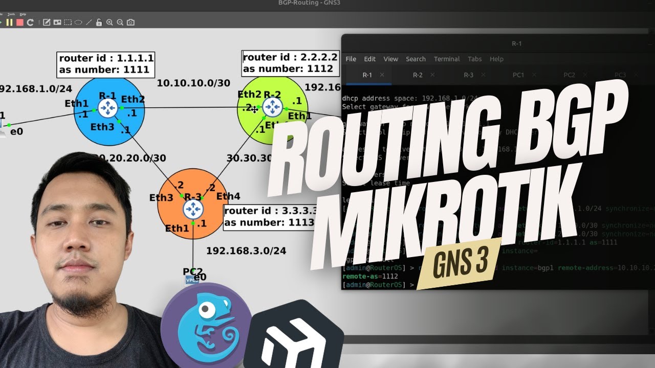 Simulasi Konfigurasi Routing BGP di Router Mikrotik dengan GNS3: Tutorial Lengkap dan Jelas!