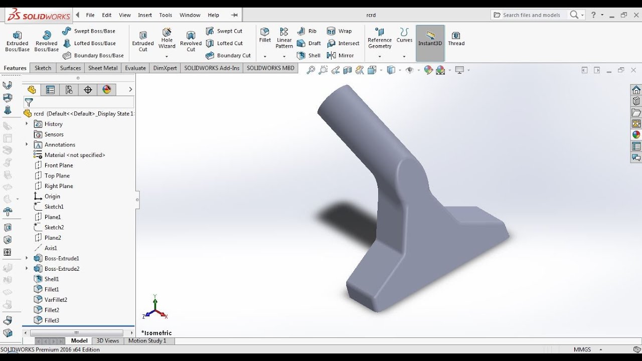 HOW TO MAKE A VACUUM CLEANER - SOLIDWORK TUTORIAL