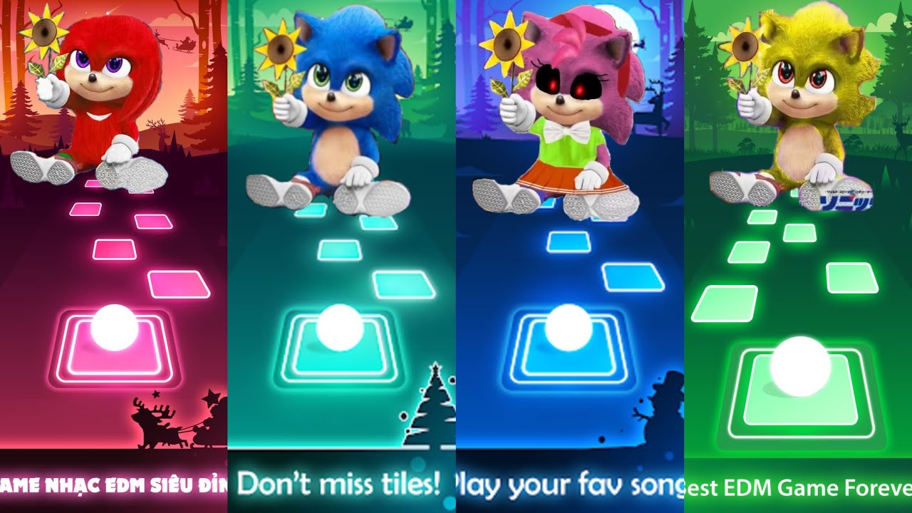 Sonic The Hedgehog _Knuckles_Amy_super -Tileshop battle