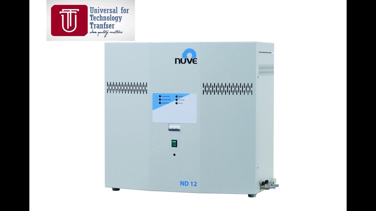 Lab Water Distillator from Nuve (Turkey). Arabic Narration.