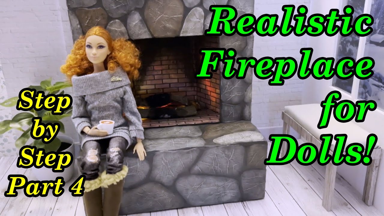 My SECRETS To Building a REALISTIC Doll Fireplace - Light it UP!