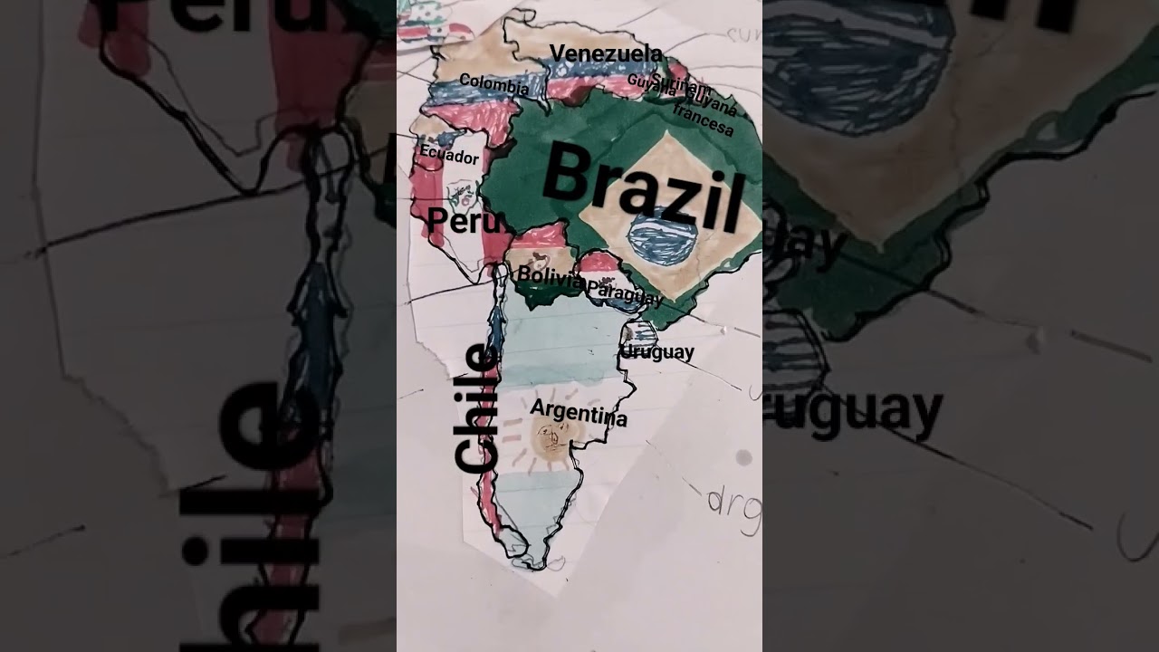mapa de Am&eacute;rica del sur o sudamerica