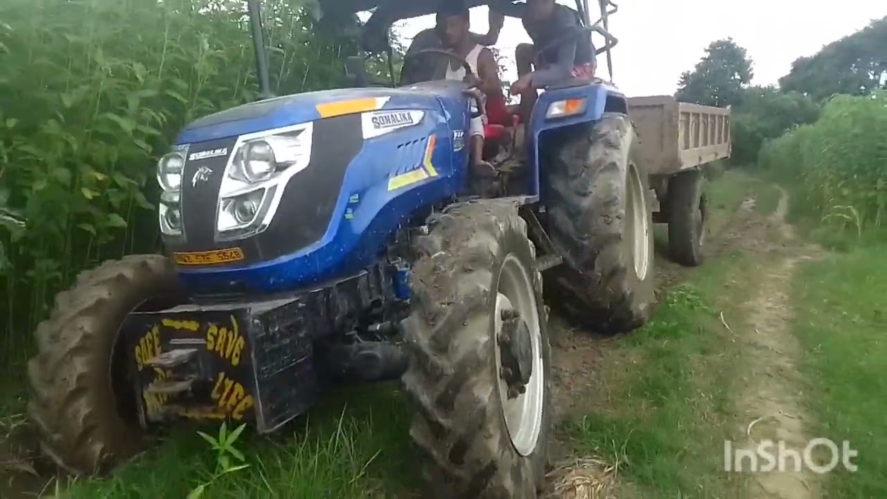 Sonalika Tiger 60 4wd Tractor Trolley Loading | Tractor Got stuck | Tractor video | JM Bangla ||