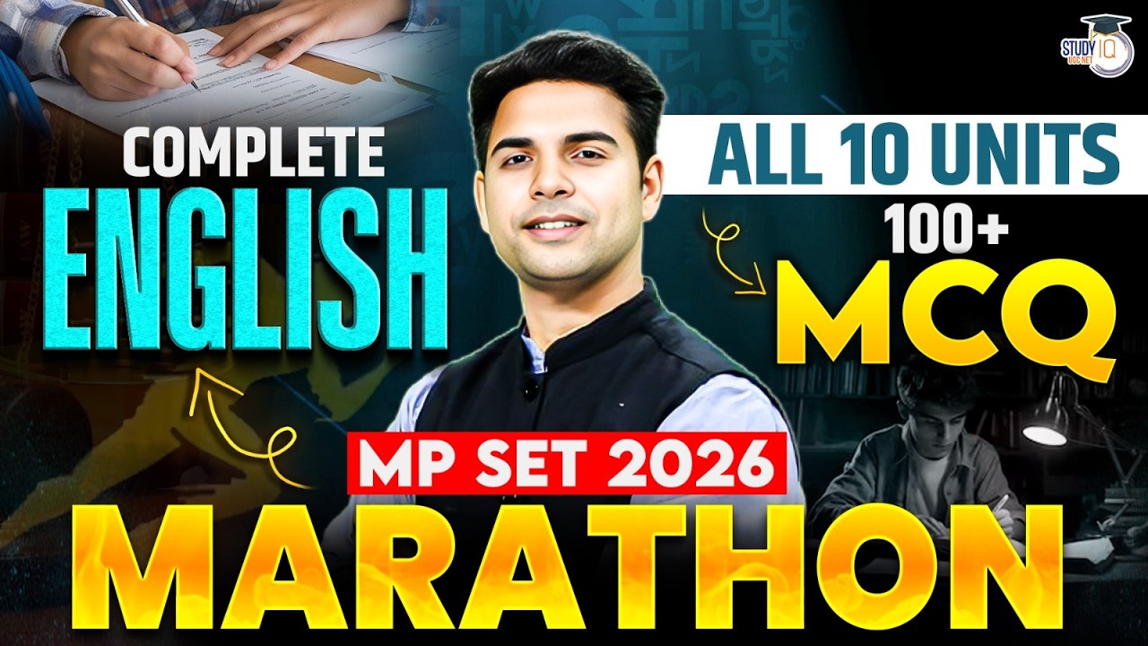MP SET 2026 English Marathon 🔥 | Complete 10 Units | 100+ MCQs Practice Session