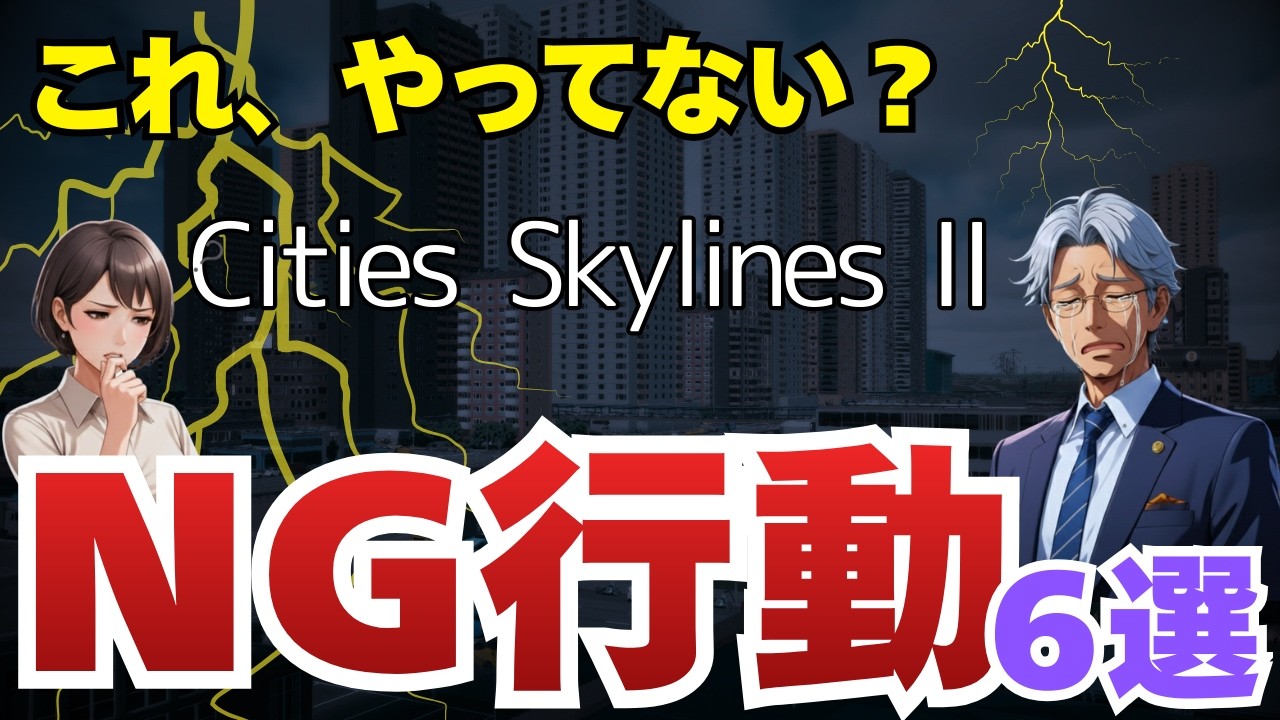 知らないと詰む！初心者がやりがちな最悪なNG行動6選【Cities: Skylines II】