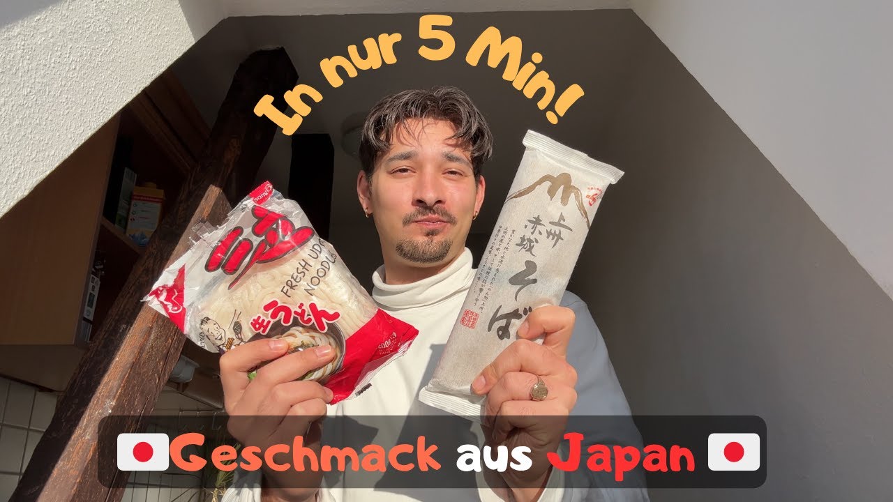 2 japanische Nudelgerichte in NUR 5 Minuten! (Kake Udon & Soba)