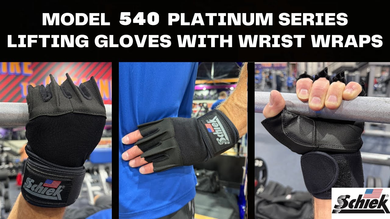 Schiek Model 540 Platinum Series Lifting Gloves With Wrist Wraps