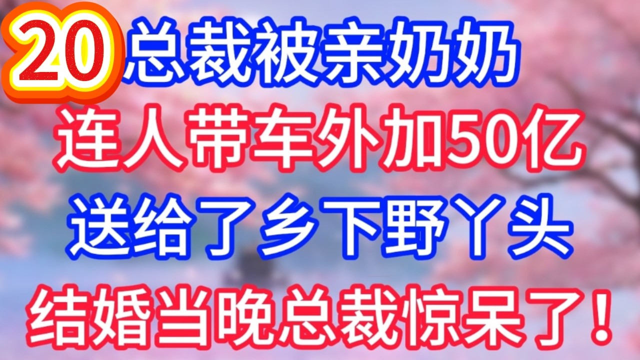（二十）總裁被親奶奶，連人帶車外加50億，送給了鄉下野丫頭，結婚當晚總裁驚呆了！