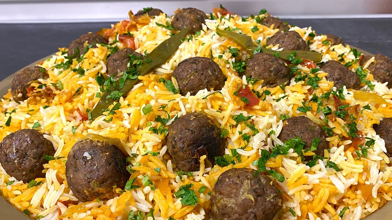 اطيب برياني بالكفتة ممكن تذوقوها 😋جربوها وما رح تندمو ابداً👌🏻 #برياني #كفتة #ارز  #biryani