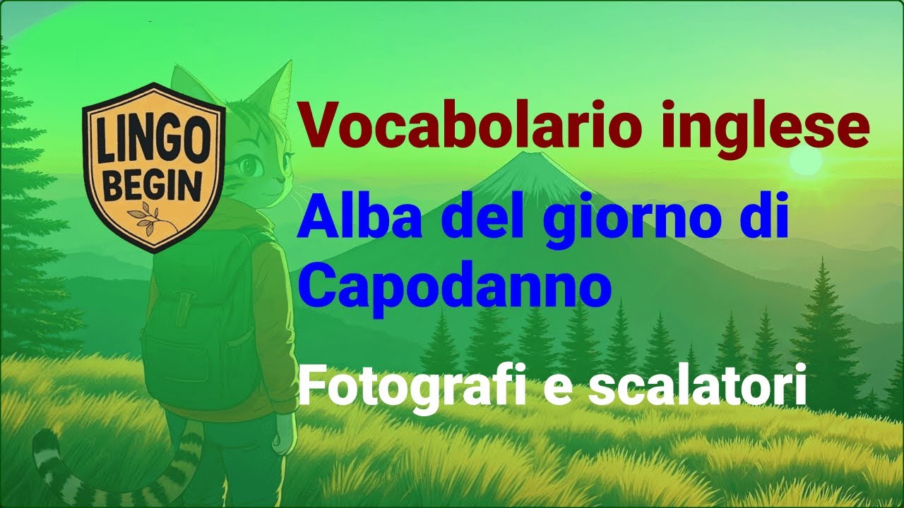 Vocabolario inglese｜Alba del giorno di Capodanno｜Fotografi e scalatori
