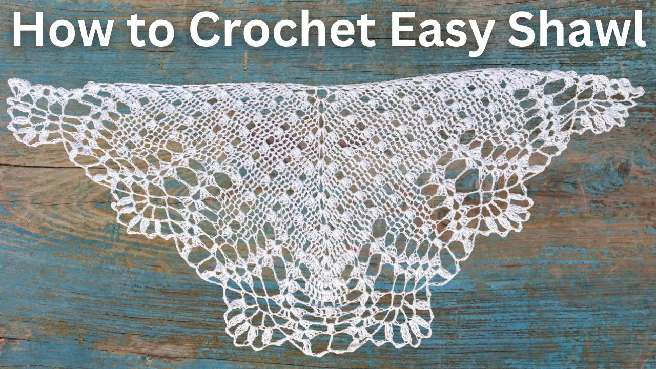 How to Crochet Easy Gardenia Crochet Shawl Pattern Tutorial Part 1 of 2