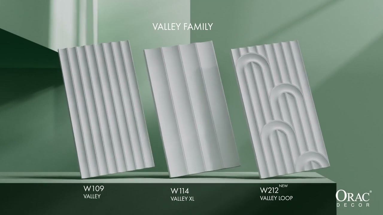 VALLEY LOOP Art Deco style 3D Wall Covering / Panel ścienny 3D W212 VALLEY LOOP  Orac Decor