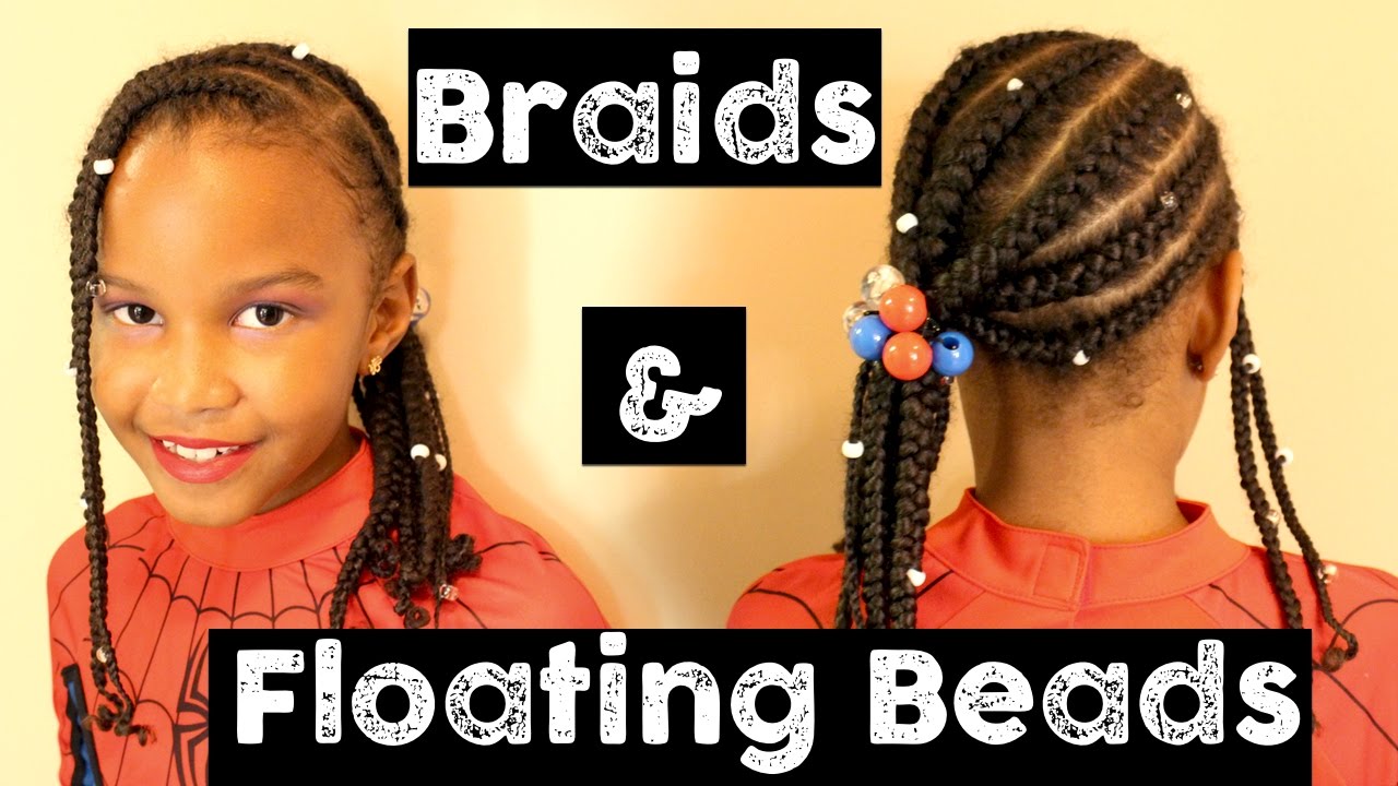 Braids & Floating Beads | Protective Style for little girls ▸ Natural Hair for Kids