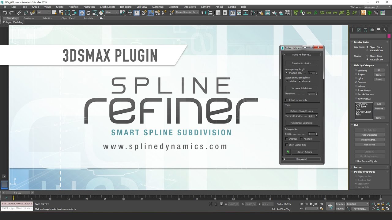 Easy Spline Subdivision in 3ds Max with Spline Refiner Plugin &ndash; Perfect Curve Segmentation!