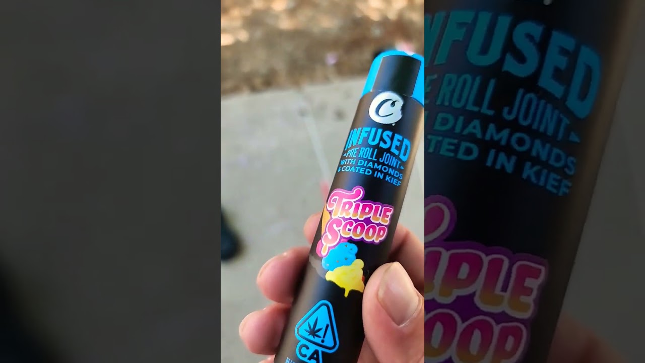 Предварительно скрученный джойнт Triple Scoop от Cookies, общее содержание ТГК 43,23.