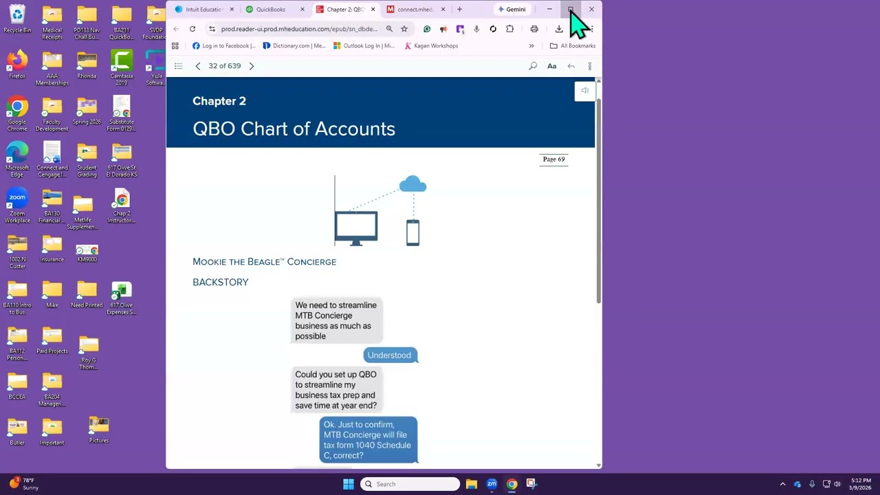 Butler QuickBooks Online Connect Chapter 2 - Mookie The Beagle Conceirge