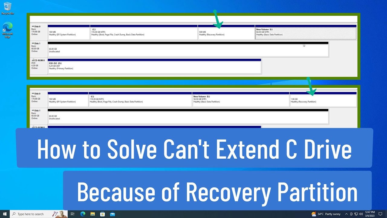 How to Solve Can't Extend C Drive Because Of Recovery Partition In Windows 11/10/8