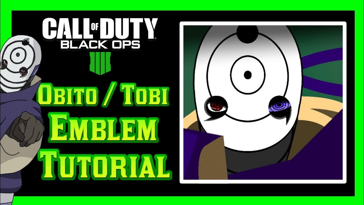 BO4 | Tobi / Obito Uchiha Emblem Tutorial [Live Commentary] | Black Ops 4 Emblem Tutorial #10